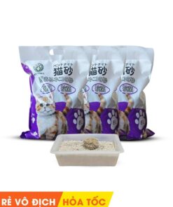 Combo 3 Túi Cát Đất Sét MICHIMO Bentonite 8L - Lavender