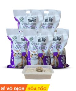 Combo 5 Túi Cát Đất Sét MICHIMO Bentonite 8L - Lavender