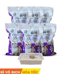 Combo 6 Túi Cát Đất Sét MICHIMO Bentonite 3.5kg 8L Lavende