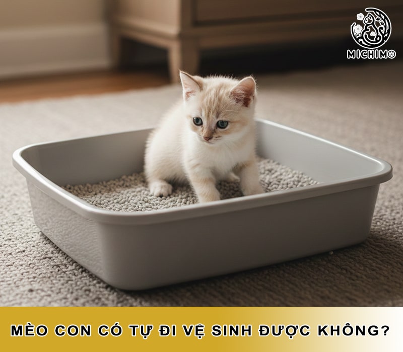Mèo con có tự đi vệ sinh được không?