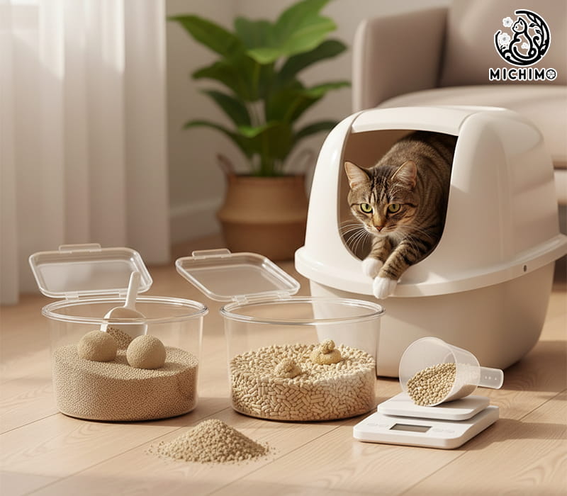 Cát mèo Michimo Pet Shop – Trọng lượng chuẩn, dễ quy đổi, tiết kiệm khi sử dụng