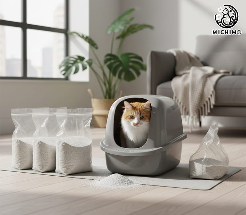 1 tháng mèo dùng hết bao nhiêu cát vệ sinh