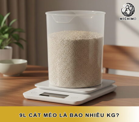 9L cát mèo là bao nhiêu Kg