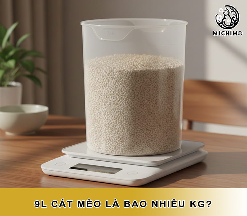 9L cát mèo là bao nhiêu Kg