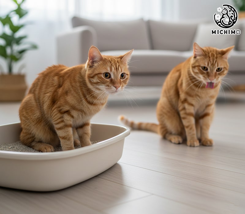 Các dấu hiệu thường gặp khi mèo bị bí tiểu