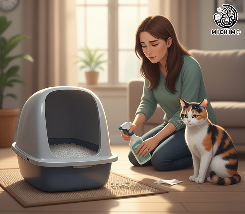 Cách xử lý khi mèo vẫn đi vệ sinh sai chỗ