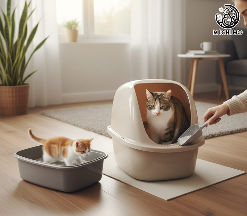 Lựa chọn khay vệ sinh phù hợp cho mèo