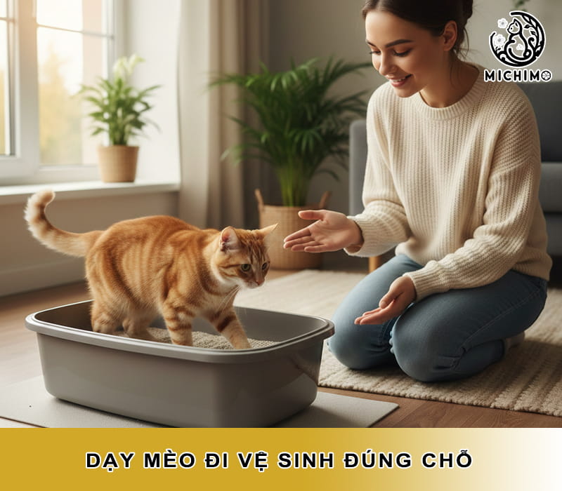 Dạy mèo đi vệ sinh đúng chỗ