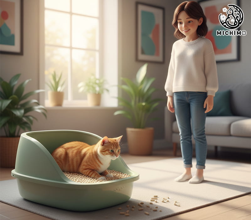 Cách hạn chế tình trạng mèo ăn cát vệ sinh