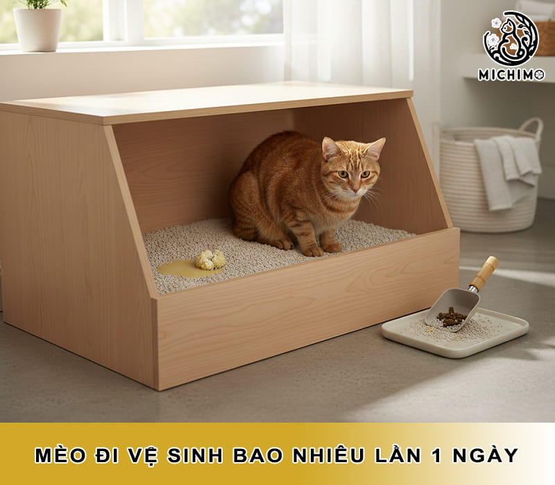 Mèo đi vệ sinh bao nhiêu lần 1 ngày