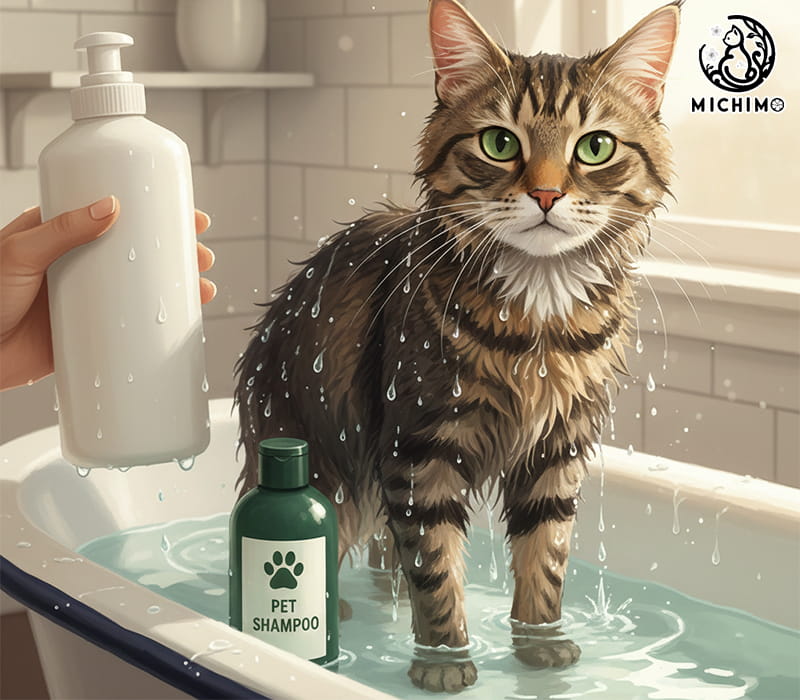 Tắm cho mèo bằng dầu gội đầu được không?