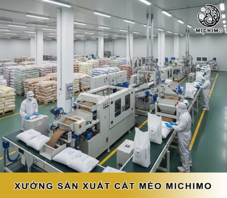 Xưởng sản xuất cát mèo Michimo
