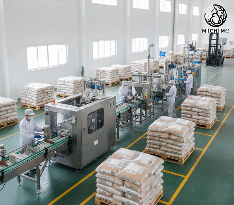 Xưởng sản xuất cát mèo Michimo- Cung cấp sỉ nguồn cát sỉ số lượng lớn
