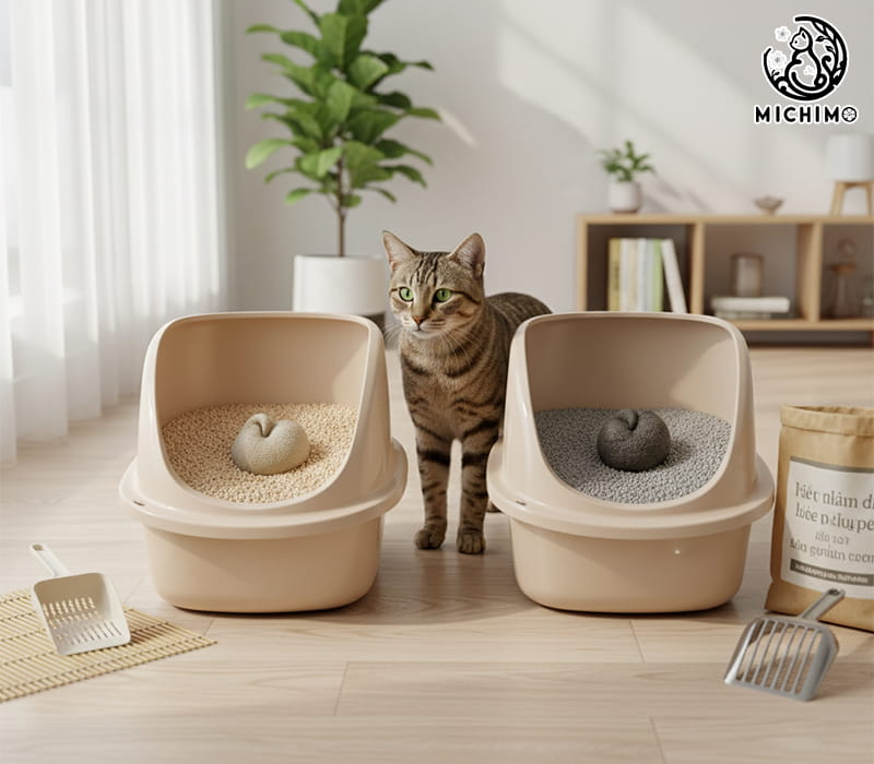 Gợi ý cát đậu nành và cát đất sét chất lượng tại Michimo Pet Shop