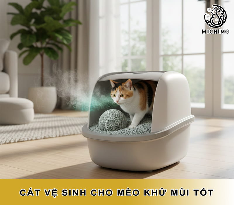 Cát vệ sinh cho mèo khử mùi tốt
