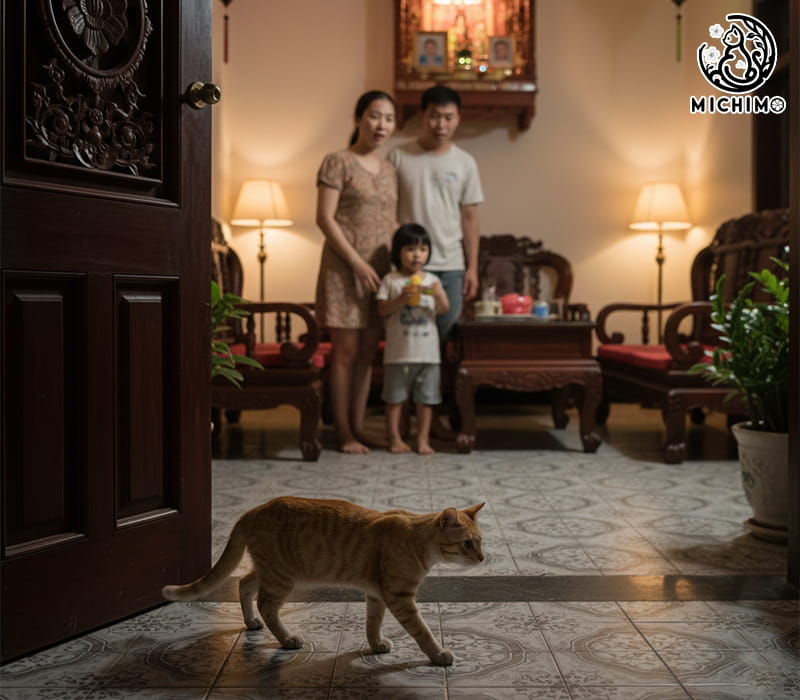 Mèo hàng xóm vào nhà tốt hay xấu theo quan niệm dân gian?