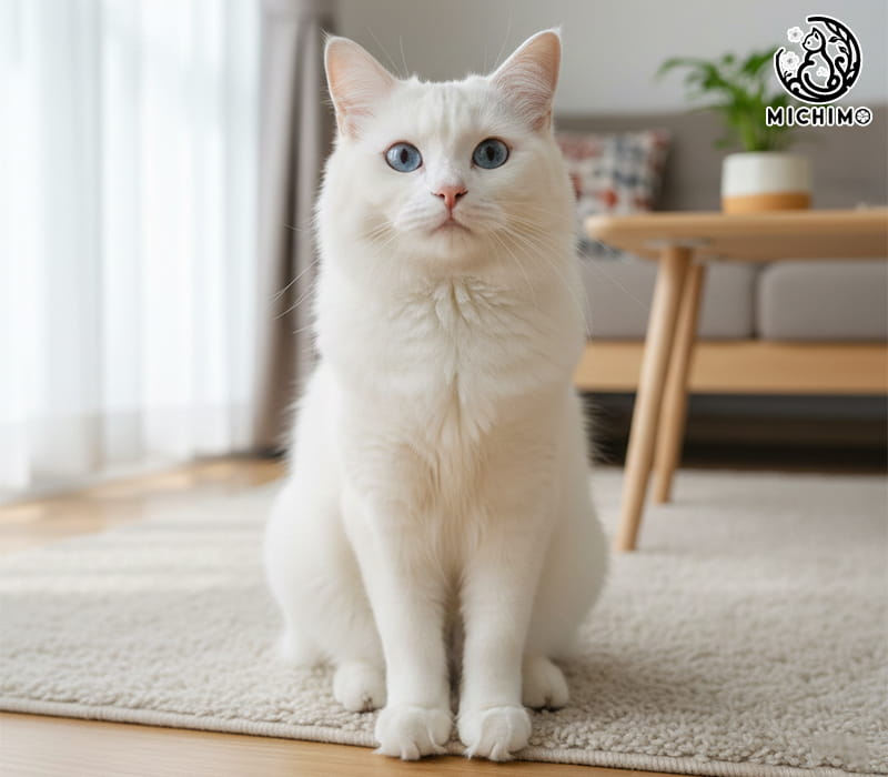 Có nên nuôi mèo trắng mắt xanh không? Lời khuyên từ Michimo Pet Shop