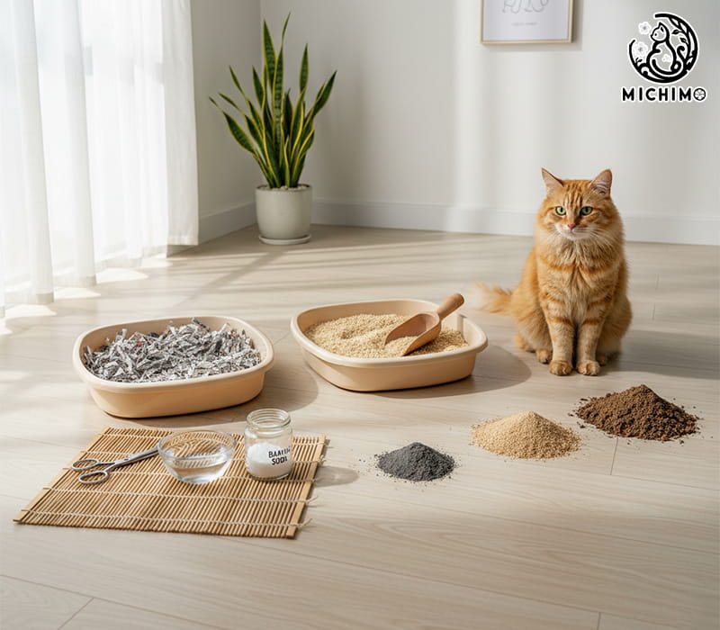 Các cách tự làm cát vệ sinh cho mèo phổ biến hiện nay