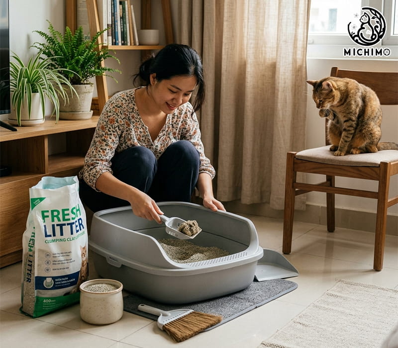 Tần suất thay cát mèo theo khuyến nghị chung
