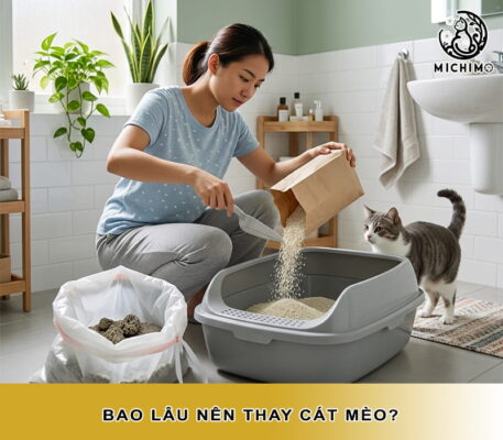 Bao lâu nên thay cát mèo
