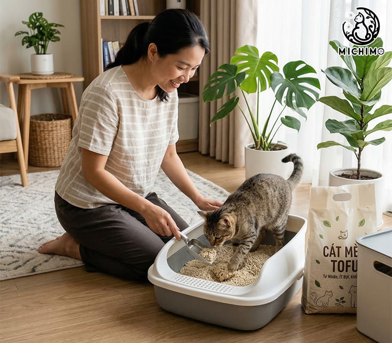 Tiêu chí chọn cát mèo tốt cho mèo