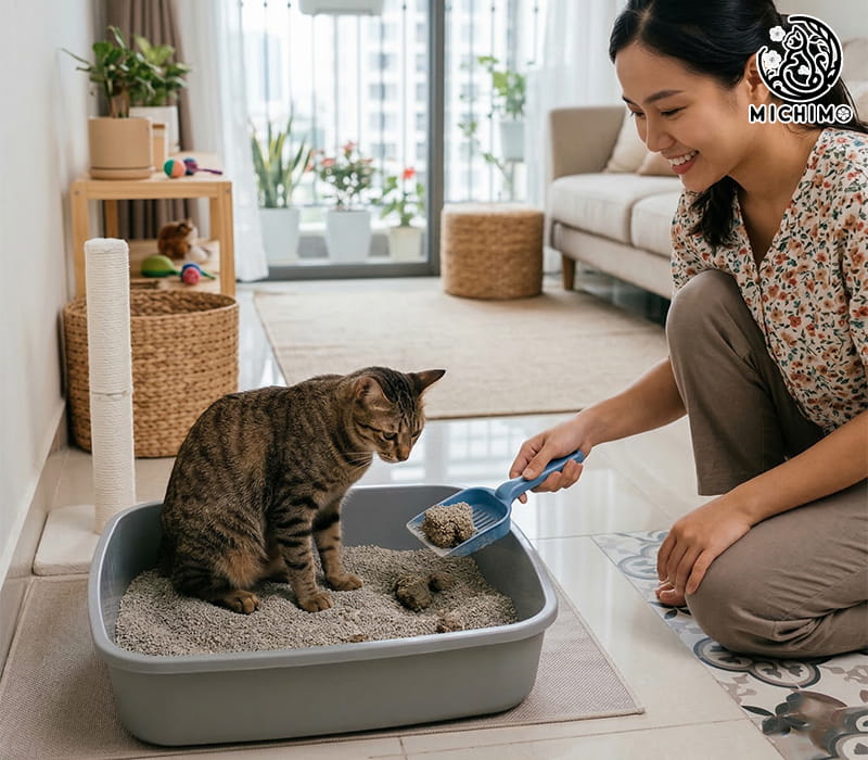 Khi nào nên dùng cát mèo vón cục