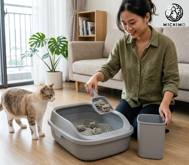 Dễ dàng dọn dẹp khay vệ sinh