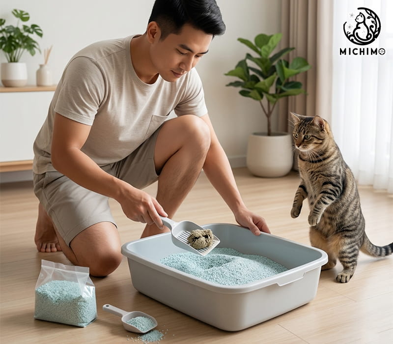 Tiết kiệm cát vệ sinh