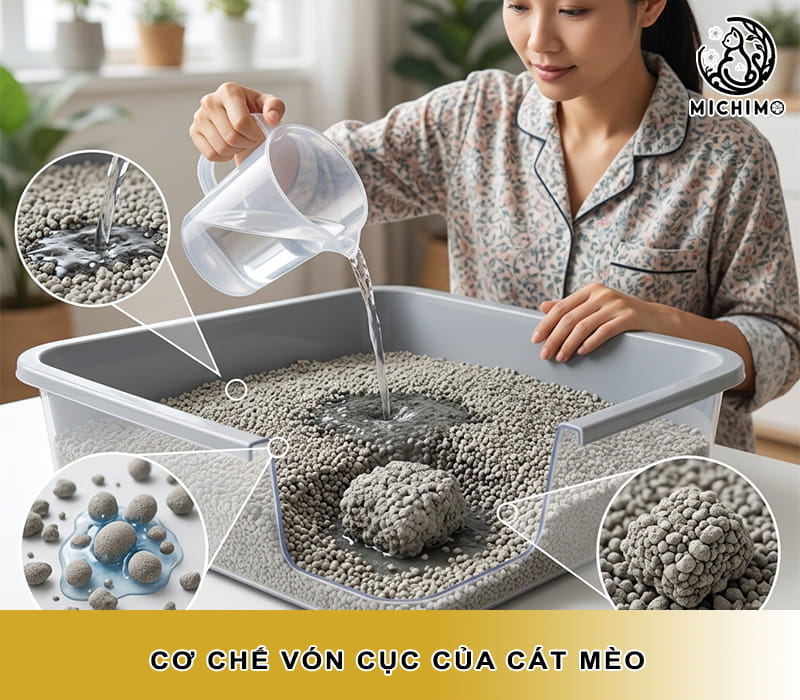 Cơ chế vón cục của cát mèo