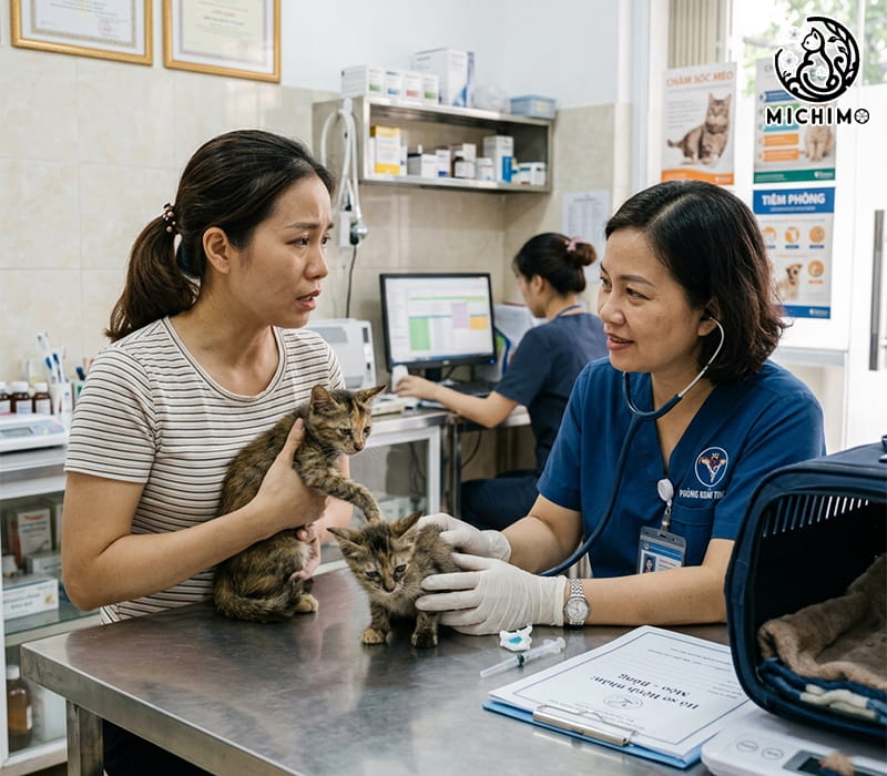 Khi nào cần đưa mèo đi bác sĩ thú y