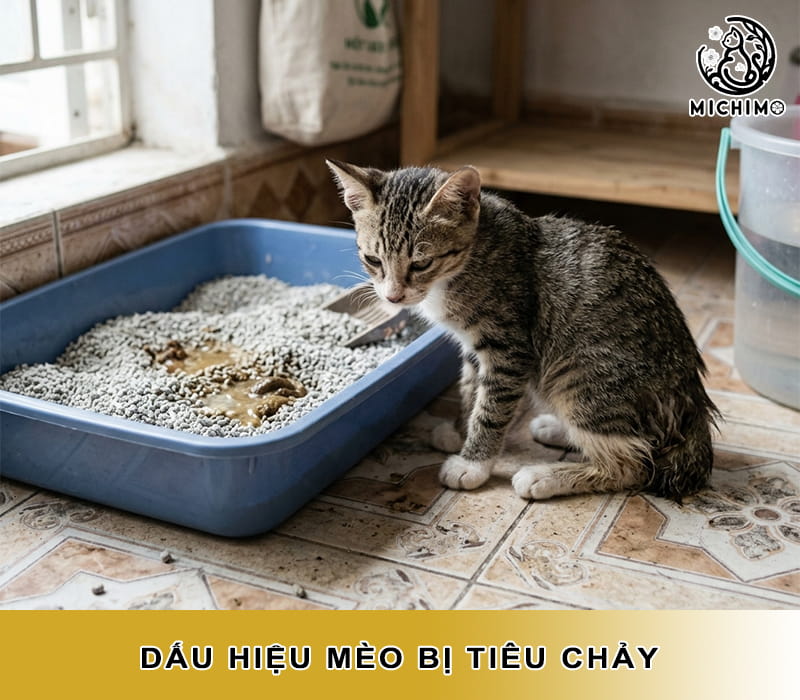 Dấu hiệu mèo bị tiêu chảy