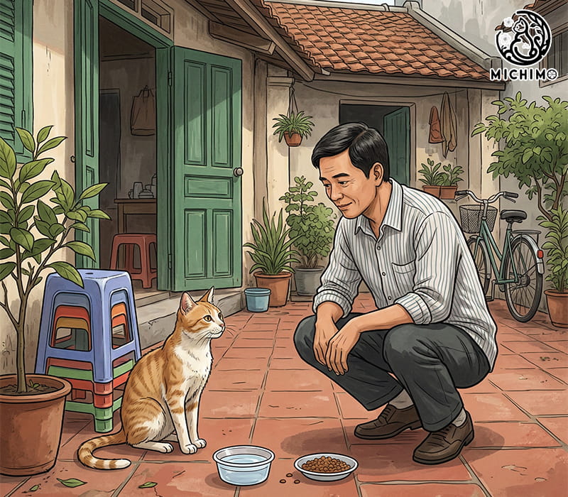 Mèo vào ở lại nhiều ngày