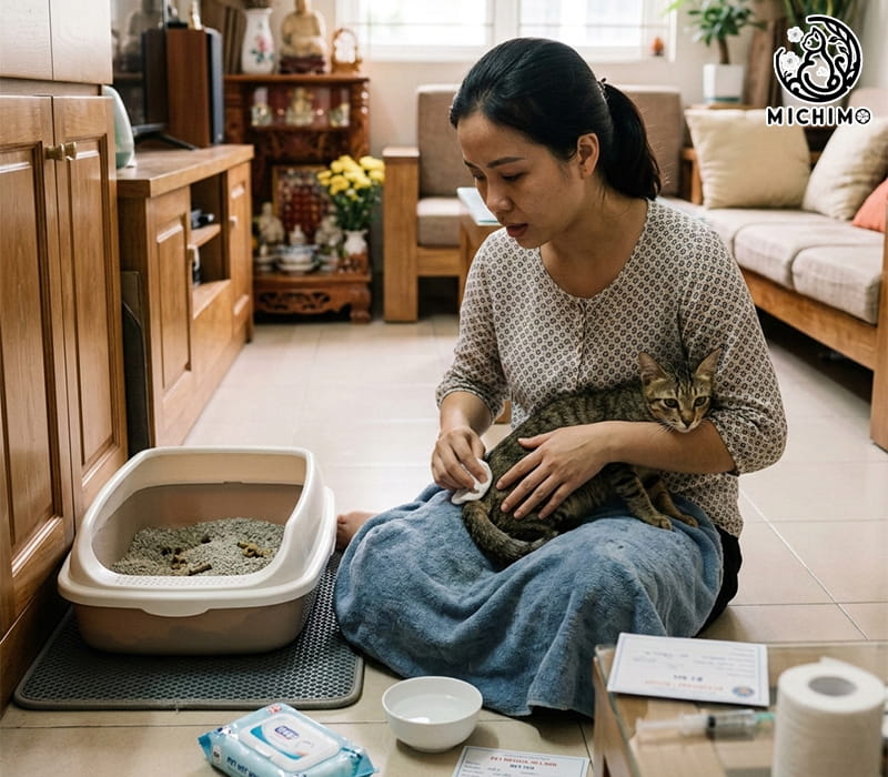Mèo bị tiêu chảy
