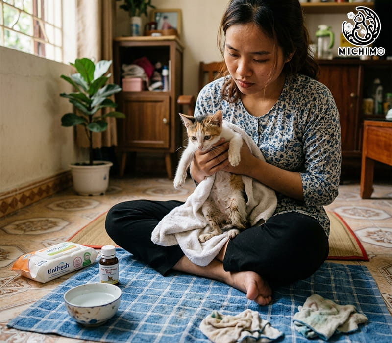 Mèo Con Bị Tiêu Chảy