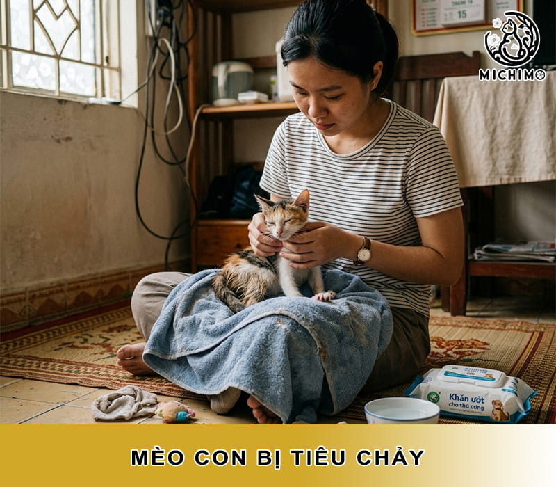 Mèo Con Bị Tiêu Chảy