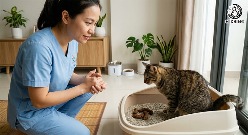 Phân mèo khỏe mạnh trông như thế nào?