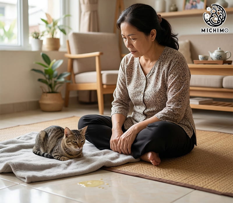 Tạm ngưng cho mèo ăn vài giờ