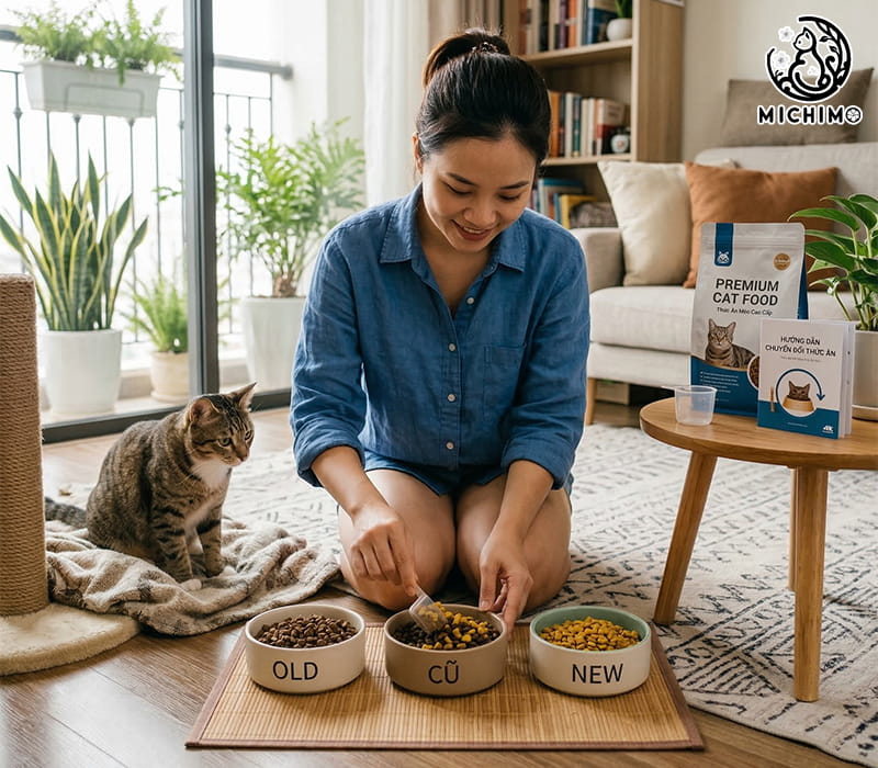 Không thay đổi thức ăn đột ngột