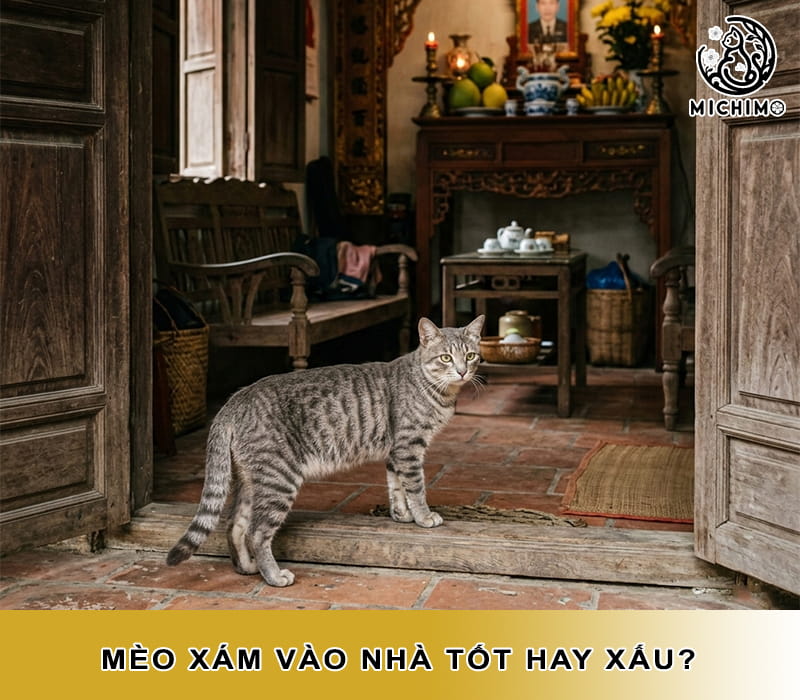 Mèo xám vào nhà tốt hay xấu