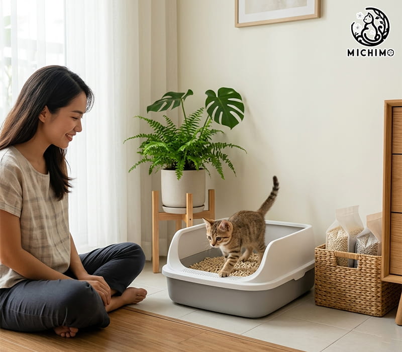 Mèo nhạy cảm – chọn cát ít bụi, không mùi
