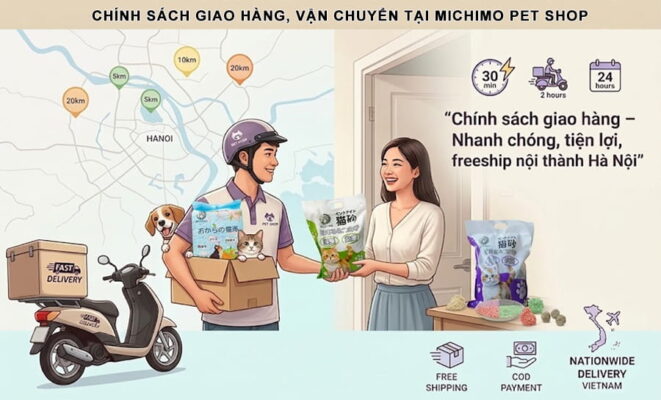 Chính sách vận chuyển tại Michimo Pet Shop
