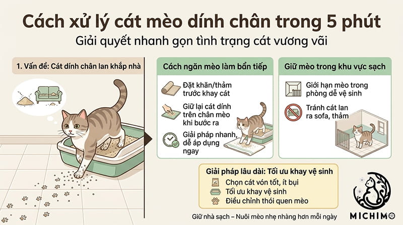 Cách ngăn mèo làm bẩn tiếp