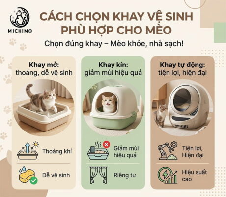 Chọn khay vệ sinh cho mèo