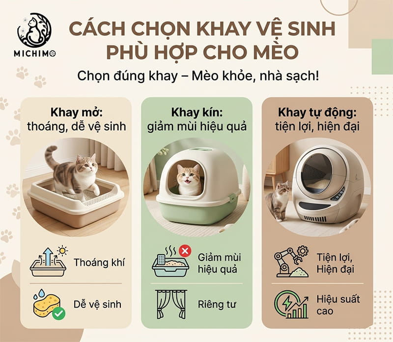 Chọn khay vệ sinh cho mèo