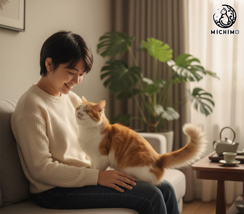 Mèo dụi đầu hoặc cọ vào người bạn