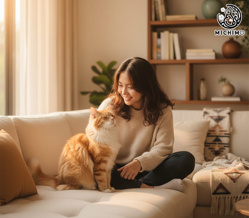Mèo chậm chớp mắt với bạn