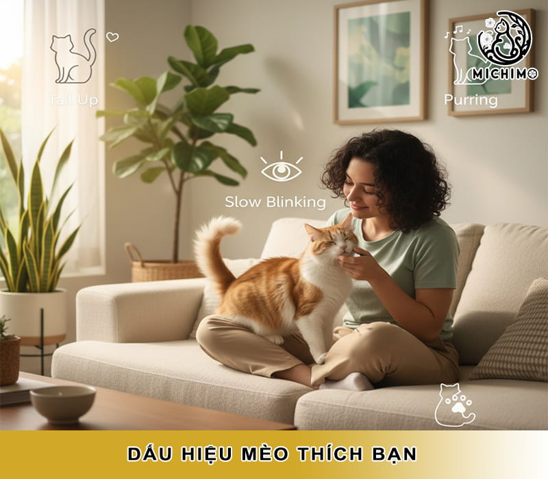 Dấu hiệu mèo thích bạn