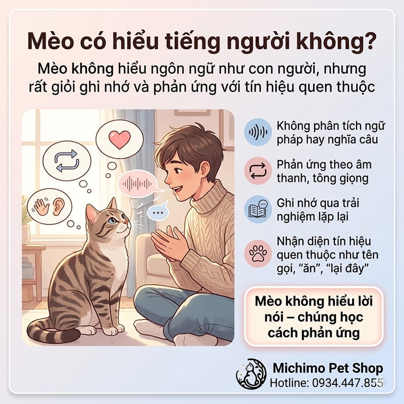 Mèo có thực sự hiểu ngôn ngữ như con người?