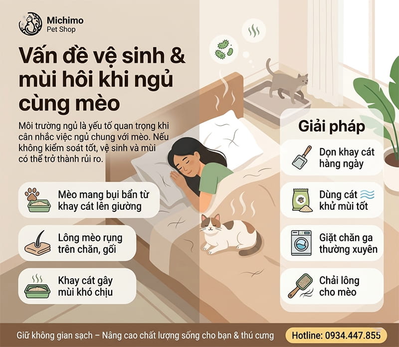 Vấn đề vệ sinh và mùi hôi trong không gian ngủ