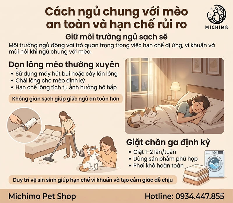 Giữ môi trường ngủ sạch sẽ